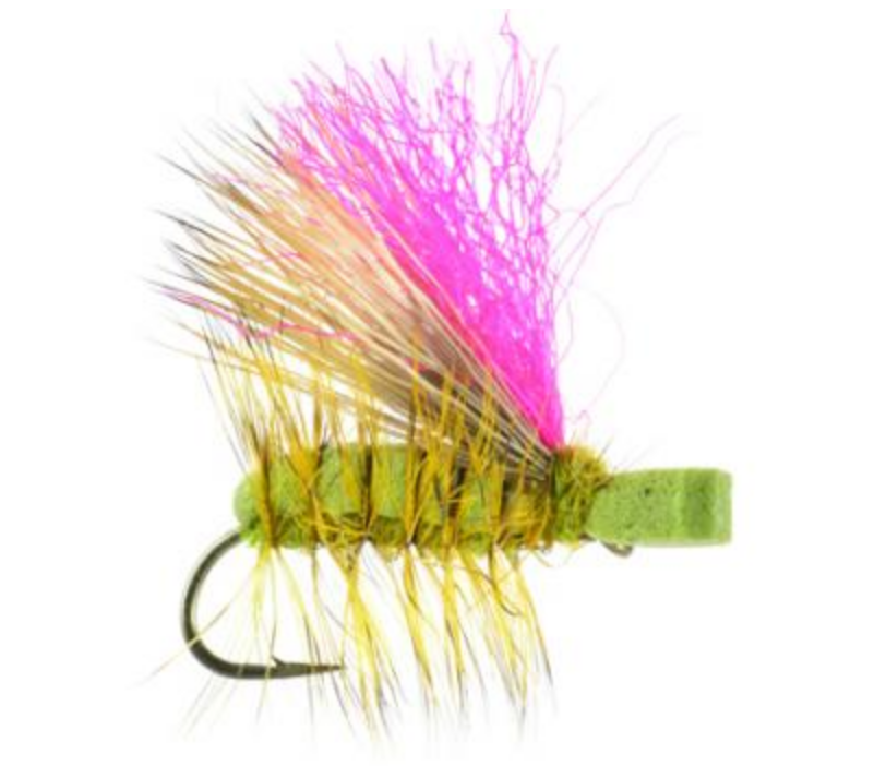 Ubersweet® 10PCS Yellow Belly Caddis Brown Dry Trout Nymph Fly