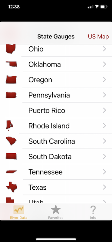 Water Flow Data for smartphone